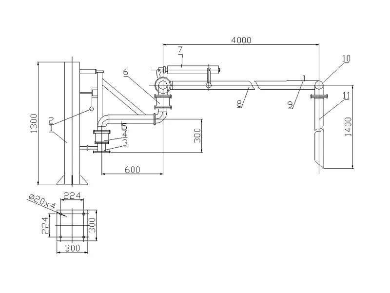 Hubei Tianxin Petrochemical TXHHG-A type train loading and unloading crane pipe